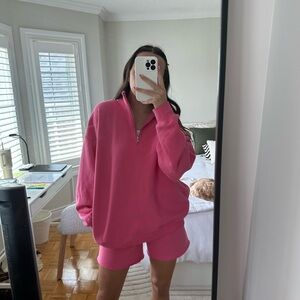 Aritzia TNA Cozy Mega Fleece 1/2 Zip Sweatshirt